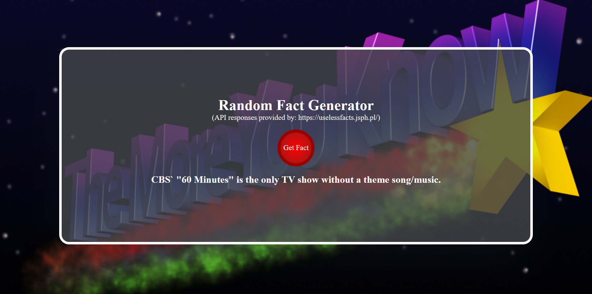 Random Fun Fact Generator